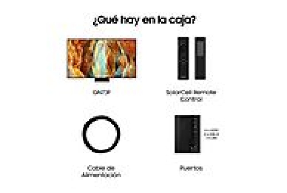 Samsung QLED 55". Contenido de la caja