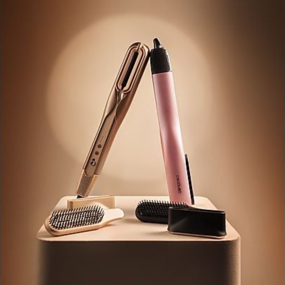 Plancha Secador - Cecotec AirLisse 2in1 ForceDry, Cerámica, 1000 W, 112.000 rpm, 4 temperaturas, 2 velocidades