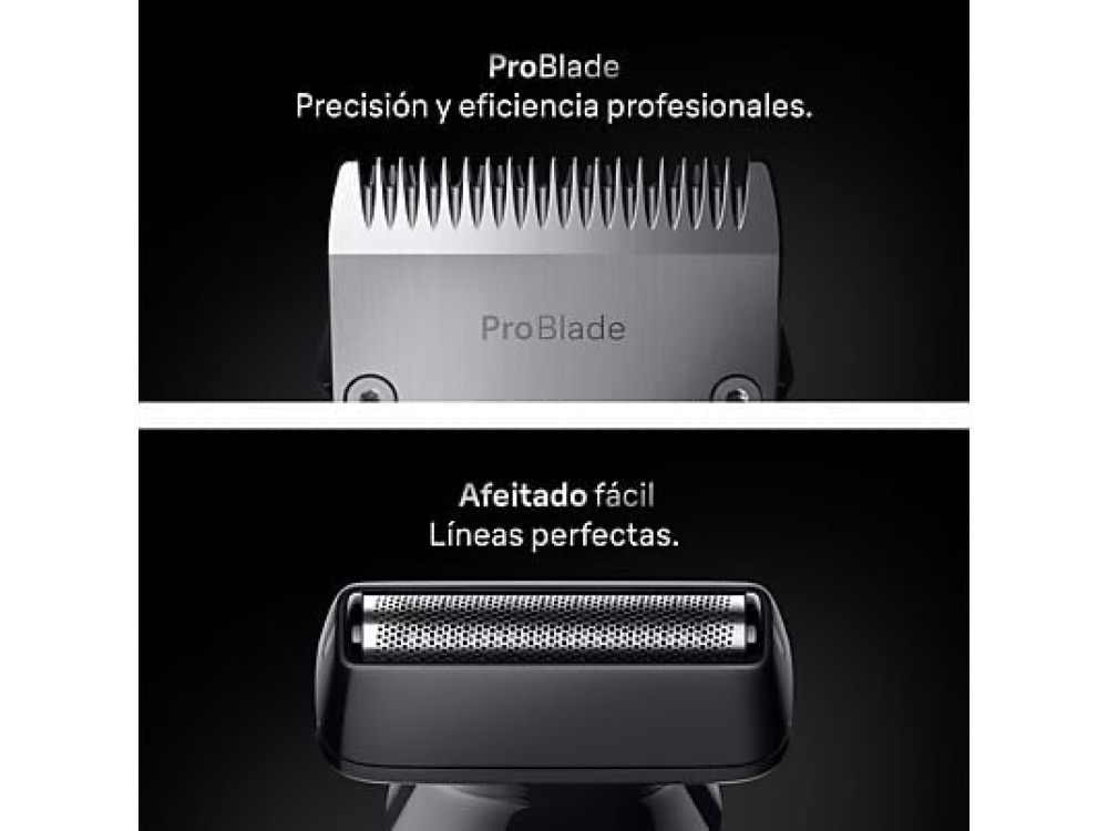 Afeitadora multifunción - Braun Recortadora todo en 1 Series 7 AIO7540, Kit De Styling 11 1, Lámina ProBlade, AutoSense, Wet& Dry, Azul