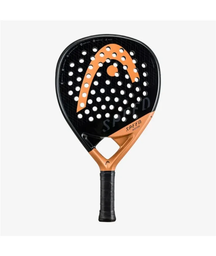 pala de padel speed sport negra y naranja