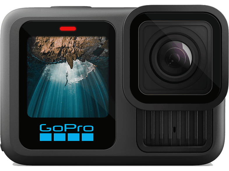 Cámara deportiva - GoPro Hero 13 Black, HyperSmooth 6.0, 5.3 K, 27 megapíxeles, Autonomía 2.5 h, HDR, Sumergible hasta 10m, lenta, Negro