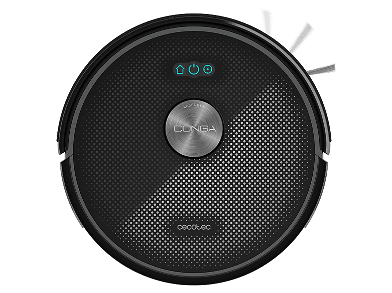 Robot aspirador - Cecotec Conga Y70, Navegación Láser, Base autovaciado, 480 W, 3l, Negro