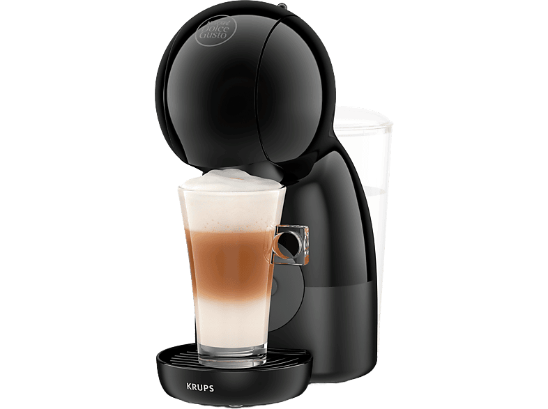Cafetera de cápsulas - Nescafé Dolce Gusto Krups Piccolo XS KP1A3BHT, 1600 W, 15 bar, 0.8 L, Calentamiento en 30 s, Bebidas calientes y frías, Negro