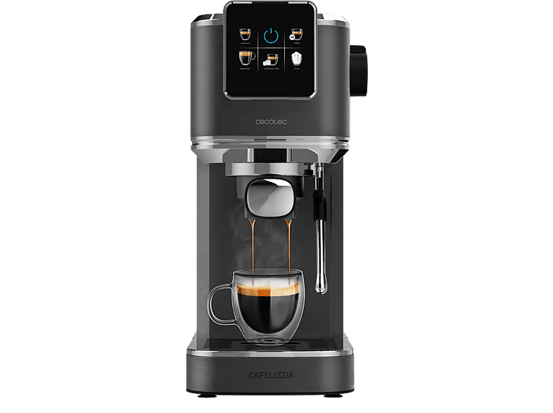 Cafetera express - Cecotec Cafelizzia ColdBrew, 20 bares, 1.2L, Doble salida, Vaporizador orientable, Sistema Desmontable, Negro