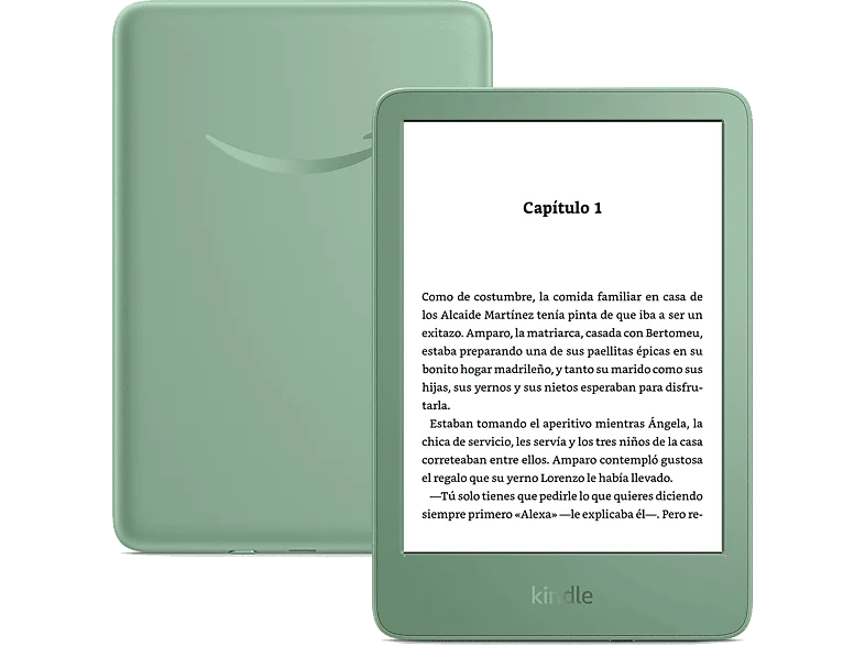 REACONDICIONADO Seminuevo Muy bueno eBook - Amazon Kindle (2024), 6" HD 300ppp, 16 GB Memoria, 8 semanas autonomía, USB-C, Matcha Green