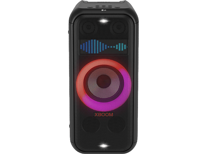 Altavoz de gran potencia - LG X BOOM DXL7T, 250W, Bluetooth, Karaoke, luces y pantallas LED, Resistencia al agua IPX4, Autonomía 20h, Negro
