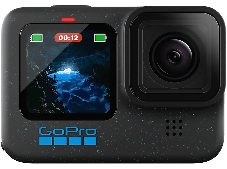 Cámara deportiva - GoPro Hero 12, HyperSmooth, 27 megapixels, 5.3K, HDR, Sumergible hasta 10m, lenta, Negro