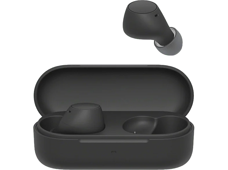 Auriculares True Wireless - Sony WFC510B, Ligeros, Bluetooth, iOS, Android, Multipunto, Sonido ambiente, Spotify Tap, Carga rápida, 22h, IPX4, Negro